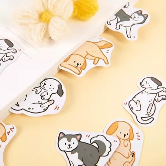 Daily Life Of Cartoonish Cats and Dogs, 45 Deco Stickers, Comes In a Box - Picture 9 of 9